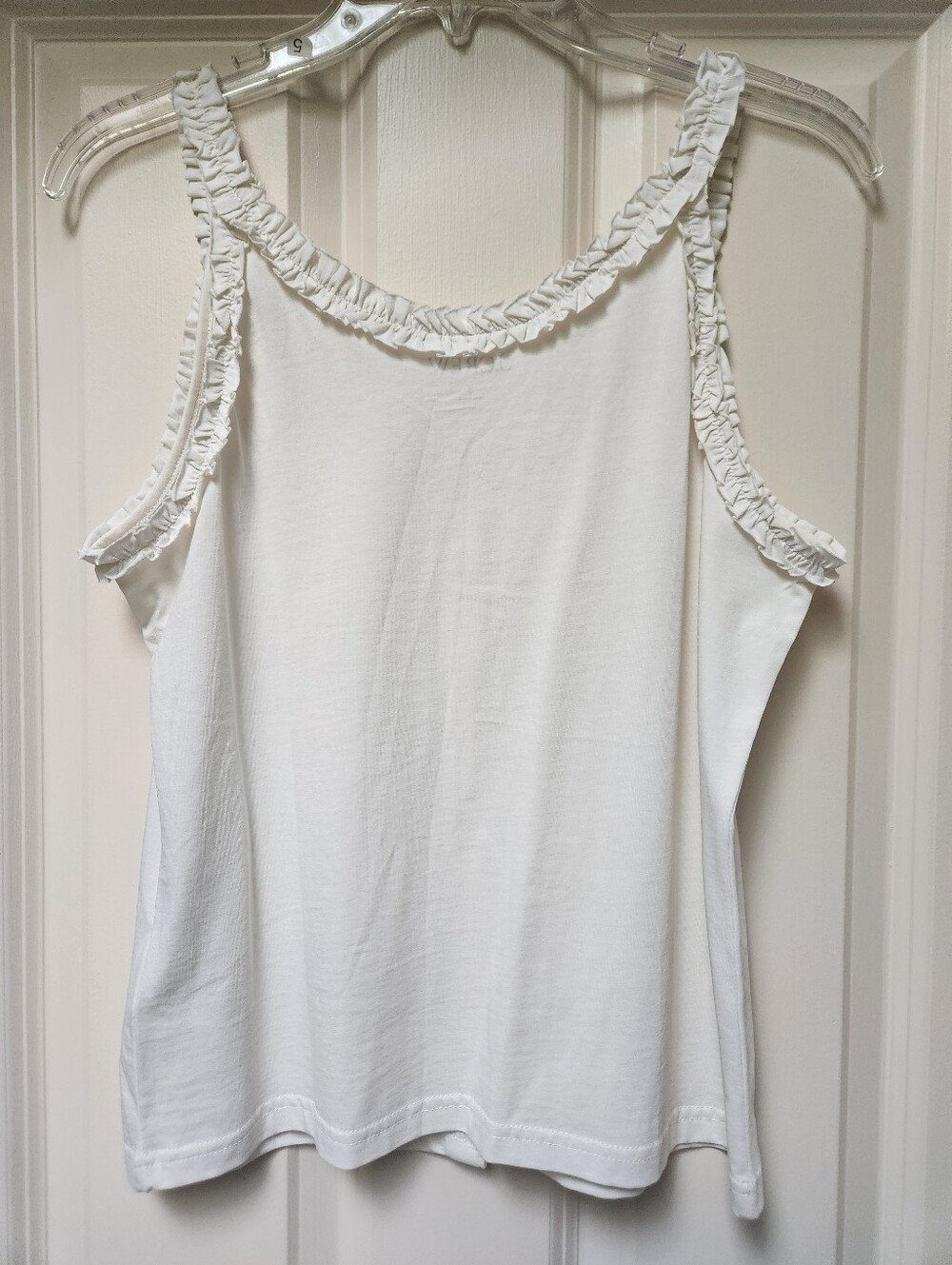 J. Crew Ruffle-Trim Button-Front Tank, NWT - Picture 4 of 8